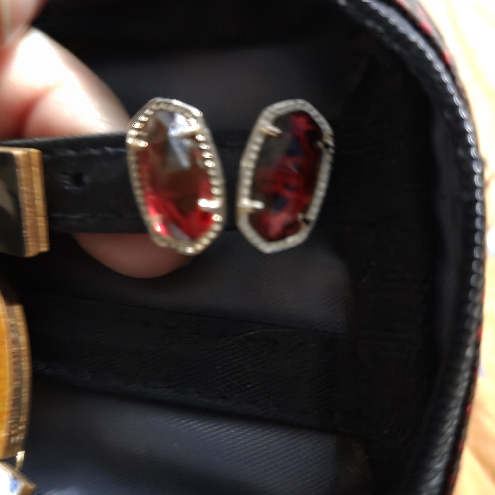 Kendra Scott Red and Silver Earrings